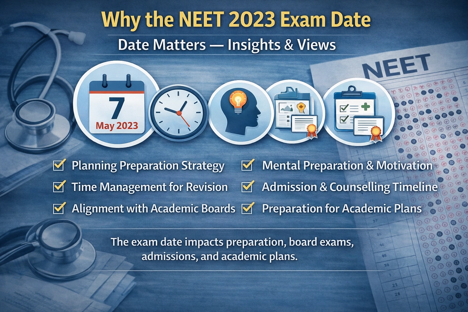 Why the NEET 2023 Exam Date Matters — Insights & Views